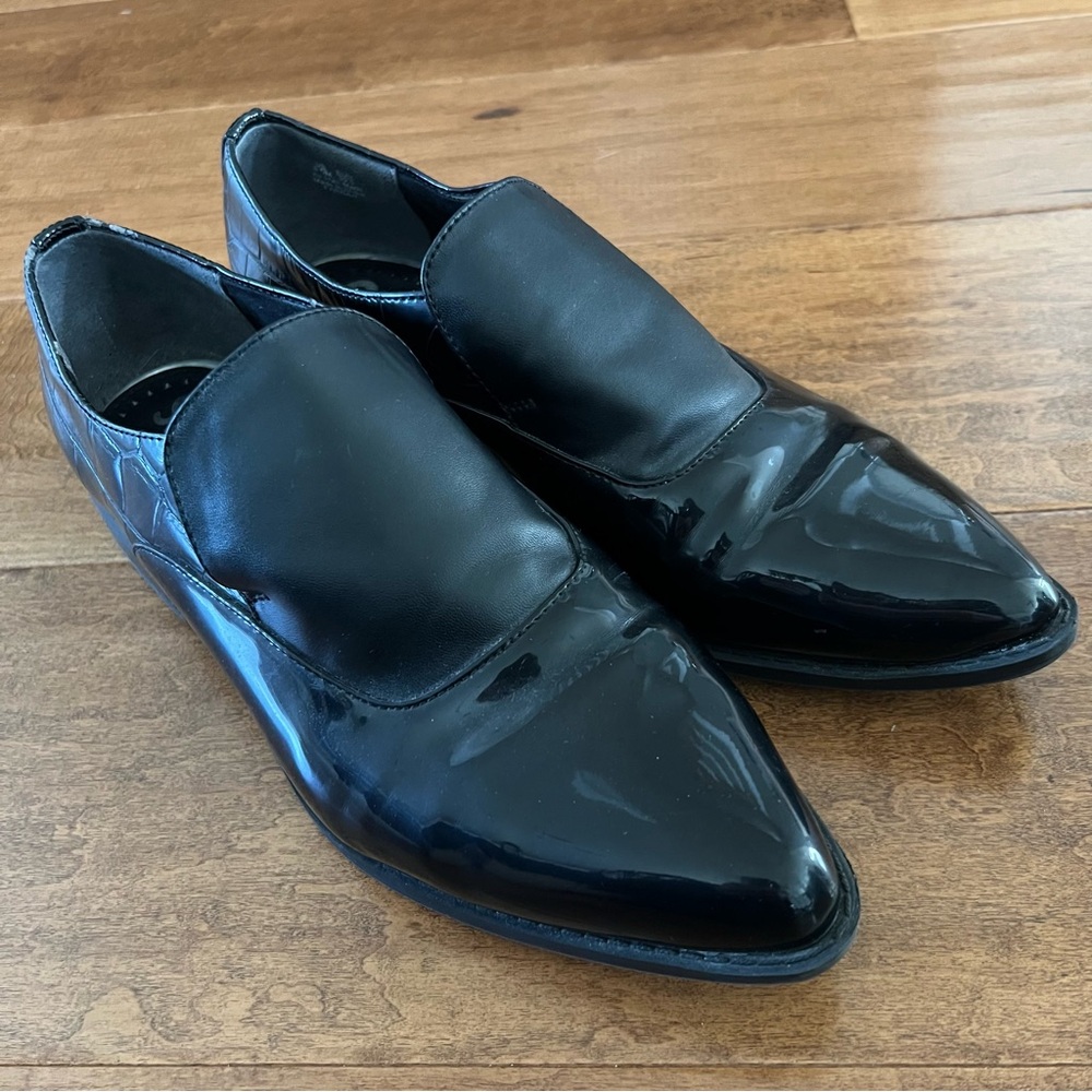 Circus by Sam Edelman Black Patent Leather Loafers - Size 9.5 EUC